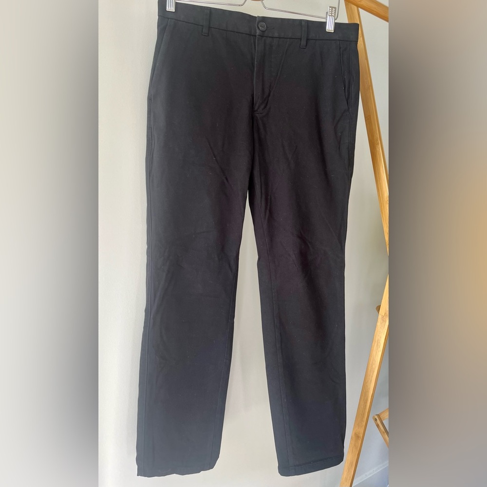 EVERLANE UNIFORM Black Cotton Pants 32 x 30